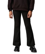 CALVIN KLEIN CK KIDS Pantaloni bimba gessati a vita alta - Pantaloni bambini