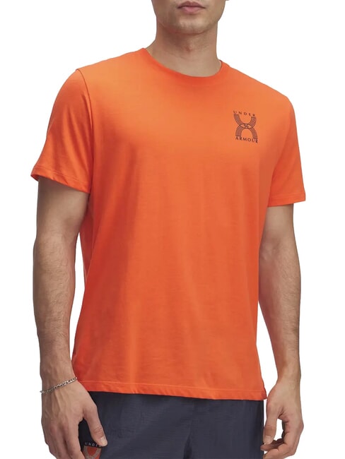UNDER ARMOUR RUN96 T-Shirt fire - T-shirt Uomo