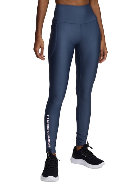 UNDER ARMOUR TECH BRANDED Leggings downpour gray - Pantaloni Donna