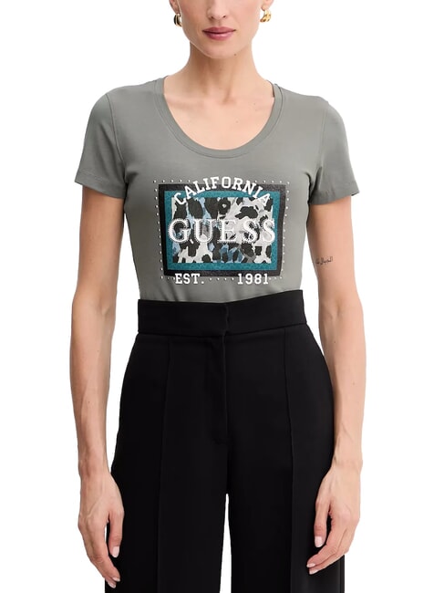 GUESS ANIMALIER  Maglietta volcano grey - T-shirt e Top Donna