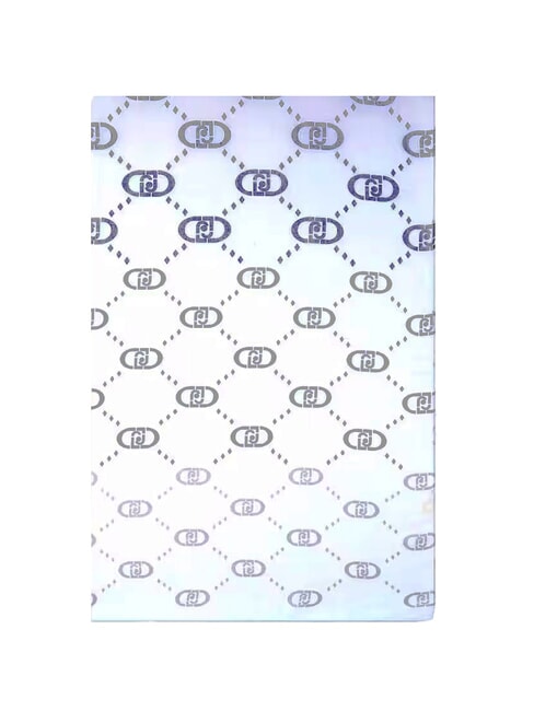 LIUJO LOGO Sciarpa degradè con logo all over light denim - Sciarpe