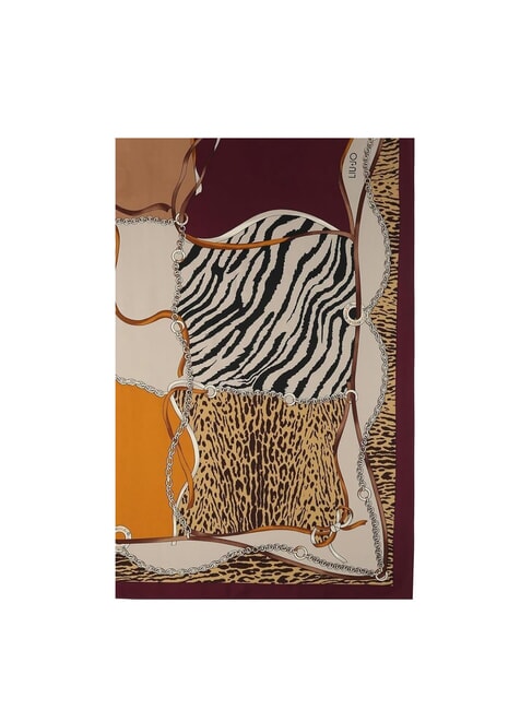 LIUJO MIX PRINT Foulard con stampa all over ribbon naturale - Sciarpe