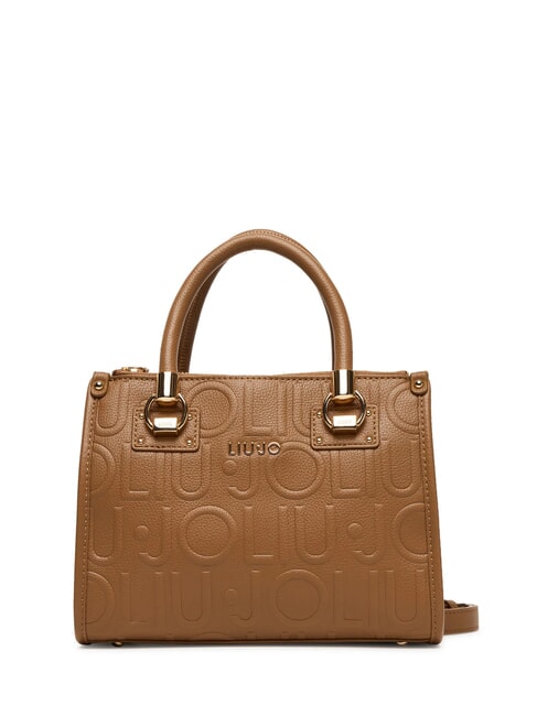 LIUJO MANHATTAN Borsa a mano piccola logo impresso suede - Borse Donna