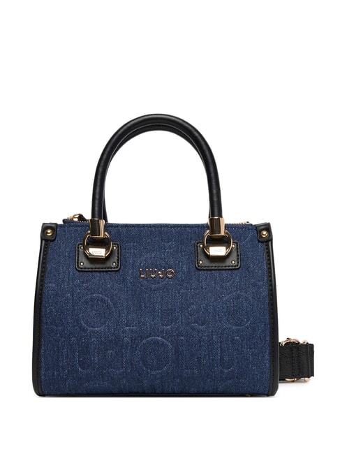LIUJO MANHATTAN Borsa a mano piccola in tessuto denim dress blue - Borse Donna