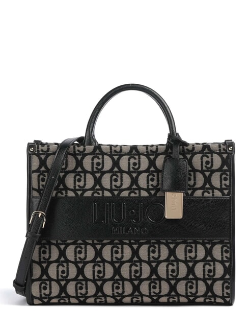 LIUJO RIDHI Borsa tote in tessuto jacquard NERO - Borse Donna