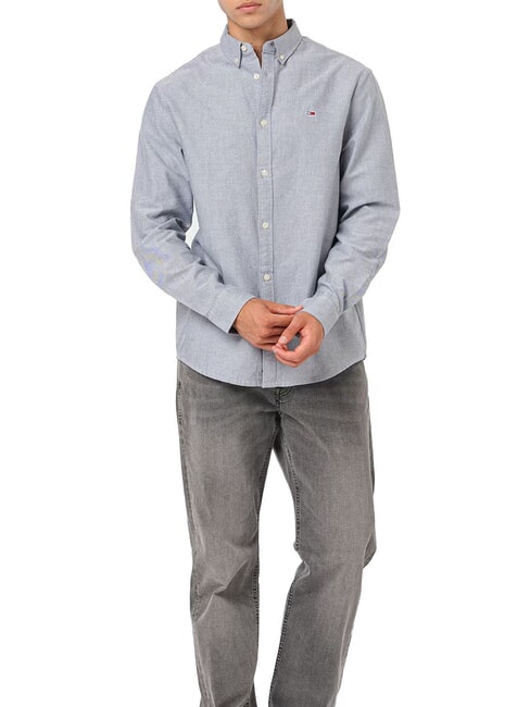 TOMMY HILFIGER TH JEANS Camicia in cotone dark night navy - Camicie Uomo