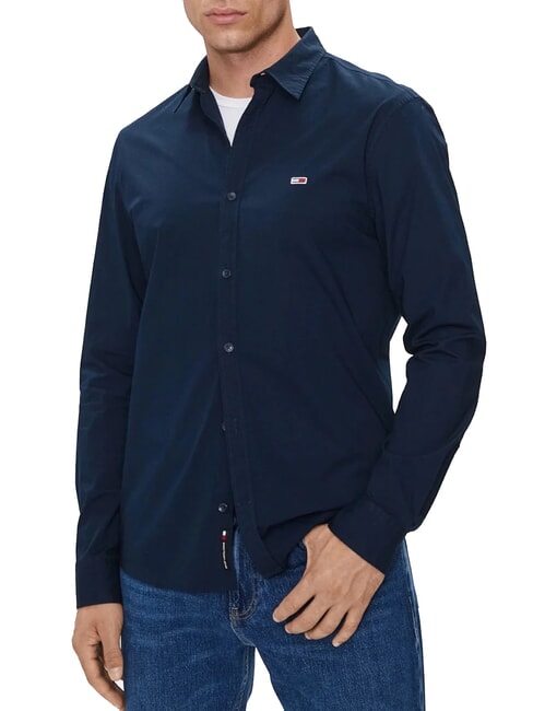 TOMMY HILFIGER TH JEANS Camicia a maniche lunghe dark night navy - Camicie Uomo