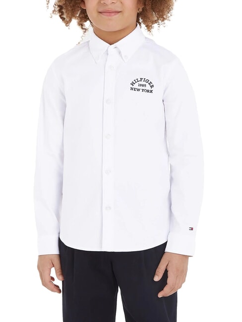 TOMMY HILFIGER TH KIDS New York Camicia in cotone white - Camicie Bambino