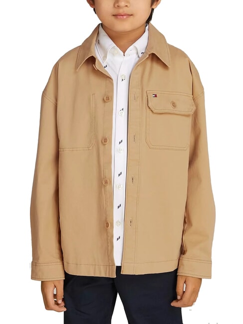 TOMMY HILFIGER TH KIDS Giacca Overshirt classic khaki - Camicie Bambino