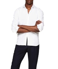 TOMMY HILFIGER TH  Camicia in misto cotone optic white - Camicie Uomo - 1