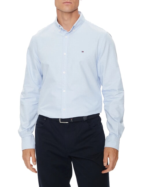 TOMMY HILFIGER TH  Camicia di cotone vessel blue - Camicie Uomo
