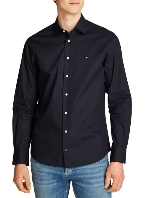 TOMMY HILFIGER TH Cotton Camicia a maniche lunghe desert sky - Camicie Uomo