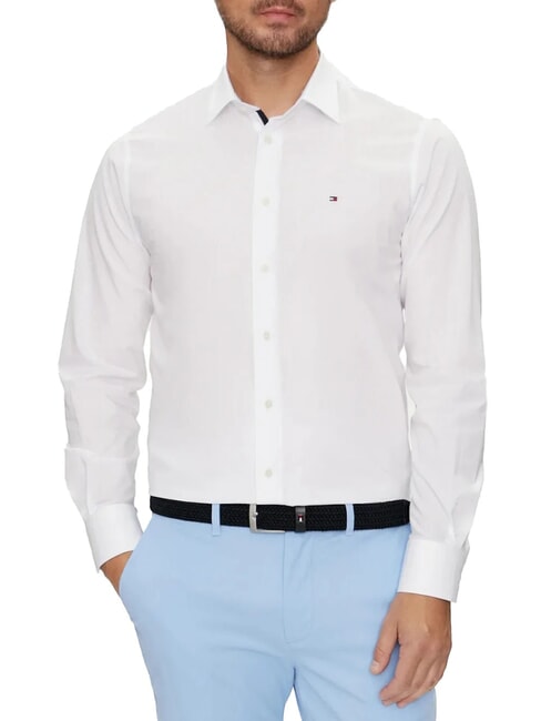 TOMMY HILFIGER TH Cotton Camicia a maniche lunghe optic white - Camicie Uomo