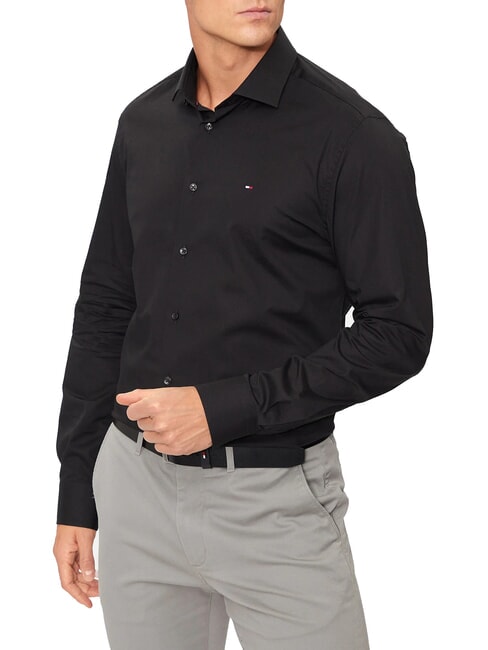 TOMMY HILFIGER TH  Camicia a maniche lunghe black - Camicie Uomo