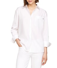 TOMMY HILFIGER TH  Camicia a maniche lunghe in cotone optic white - Camicie Donna - 1