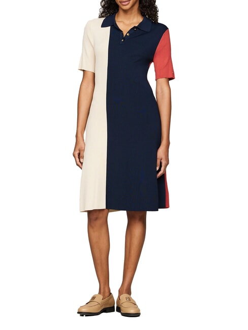 TOMMY HILFIGER TH Abito global stp/ color blocked - Vestiti Donna