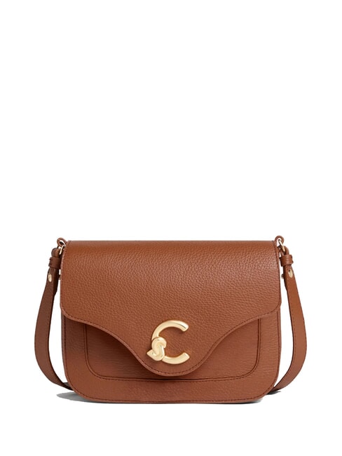 COCCINELLE C-ME Mini Bag a tracolla, in pelle cognac - Borse Donna