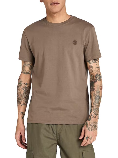 TIMBERLAND SS DUNRIVER CREW T-shirt in cotone chocolate chip - T-shirt Uomo