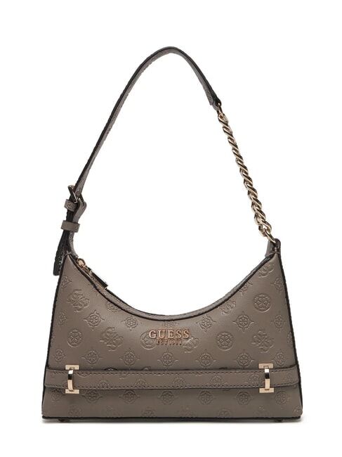 GUESS ZARELA  Borsa a spalla dark taupe logo - Borse Donna