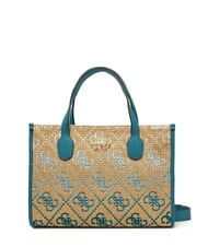 GUESS SILVANA Borsa con tracolla teal logo - Borse Donna - 1