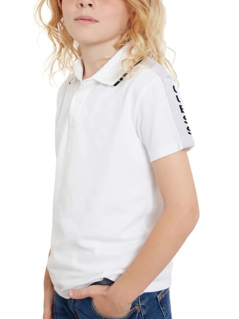 GUESS KIDS Polo mezza manica 3 bottoni purwhite - T-shirt Bambino