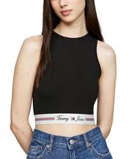 TOMMY HILFIGER TH JEANS Top cut out black - T-shirt e Top Donna - 1