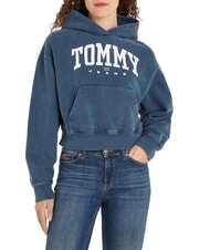 TOMMY HILFIGER TH JEANS Felpa donna con cappuccio - Felpe Donna