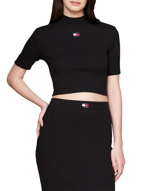 TOMMY HILFIGER TH JEANS Top in cotone black - T-shirt e Top Donna