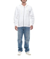 TOMMY HILFIGER TH Felpa con zip white - Felpe Uomo - 1