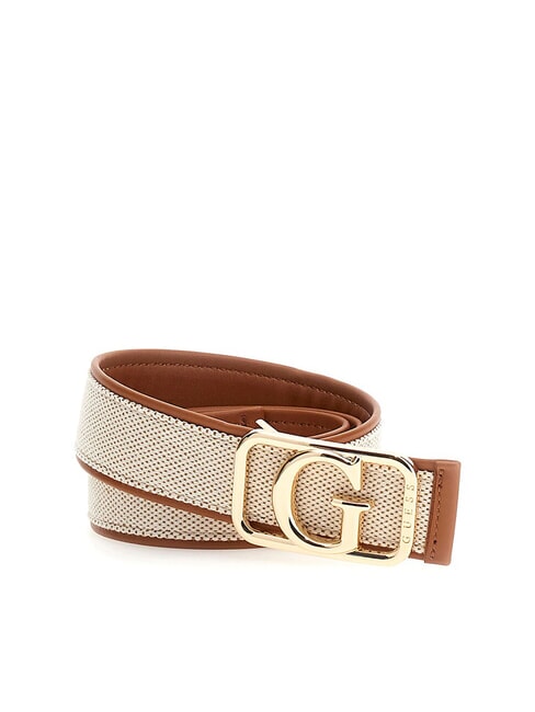 GUESS SEBINA Cintura con inserto in canvas caramel multi - Cinture