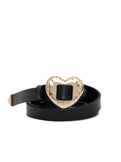 GUESS HEART Cintura sottile con fibbia a cuore NERO - Cinture