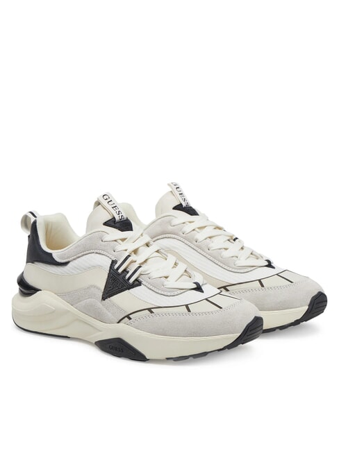 GUESS VALENCIA Sneakers running white black - Scarpe Uomo