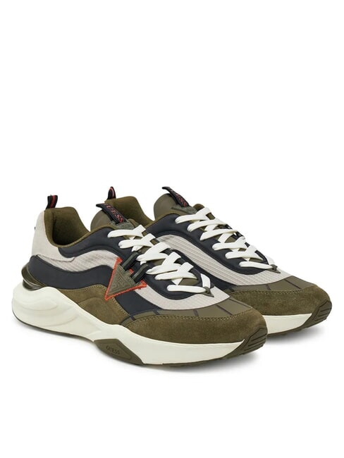 GUESS VALENCIA Sneakers running green black ivory re - Scarpe Uomo