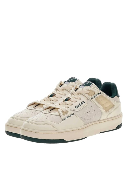 GUESS VINCENT Sneakers white green - Scarpe Uomo