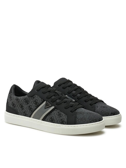 Guess Sneakers Basse Uomo TODI Jeans - Pelle PU Nero, Modello FMTTOI ELL12, Chiusura Con Lacci
