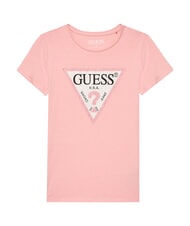 GUESS KIDS T-shirt maniche corte con strass sweet pink - T-shirt Bambino - 1