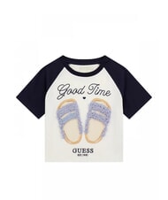 GUESS KIDS T-shirt manica corta cropped fit secret blue - T-shirt Bambino - 1