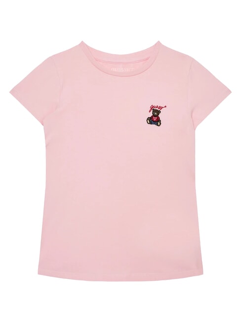 GUESS KIDS T-shirt a manica corta con orsetto cotton candy pink - T-shirt Bambino