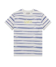 GUESS KIDS T-shirt a maniche corte a strisce blue grey fantasy - T-shirt Bambino - 1