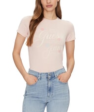 GUESS JEANS FLOWER T-shirt manica corta slim fit - T-shirt e Top Donna