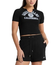 GUESS JEANS LOGO CALIFORNIA T-shirt cropped stretch manica corta - T-shirt e Top Donna