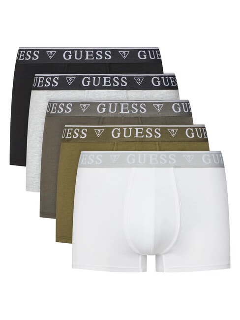 GUESS LOGO CLASSIC 5 Boxer multicolor blk wht grey lava ol - Slip Uomo
