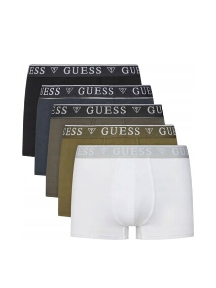 GUESS LOGO CLASSIC 5 Boxer multicolor black white grey gre - Slip Uomo