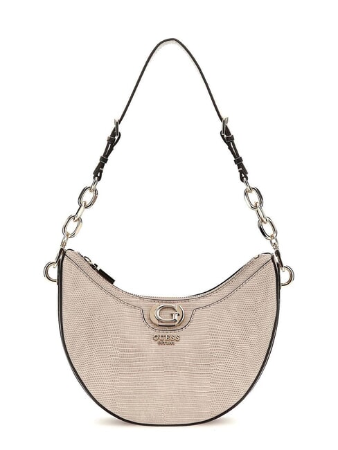 GUESS ORLINA Borsa a spalla stampa lucertola Taupe - Borse Donna