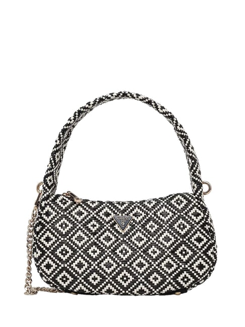 GUESS RIANEE Borsa mini hobo intrecciata NERO - Borse Donna
