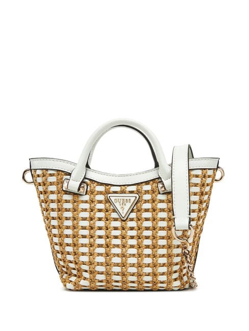 GUESS ATALIA Borsa piccola a mano con tracolla natural/white - Borse Donna