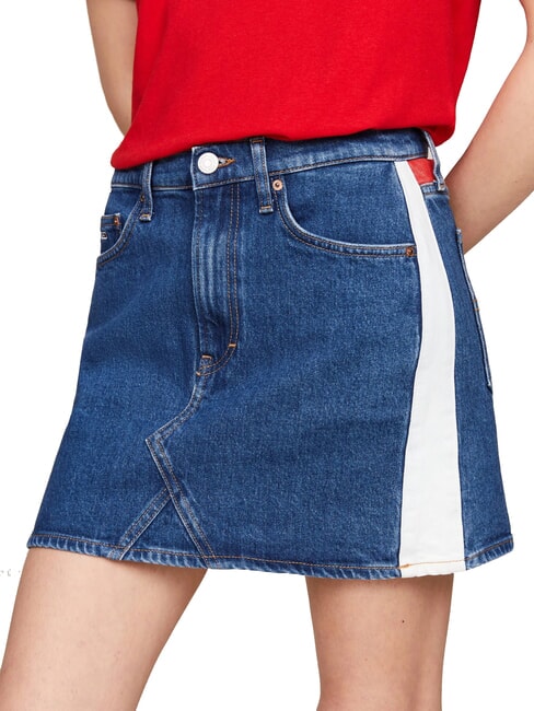 TOMMY HILFIGER TH JEANS Gonna corta in denim denim medium - Gonne Donna