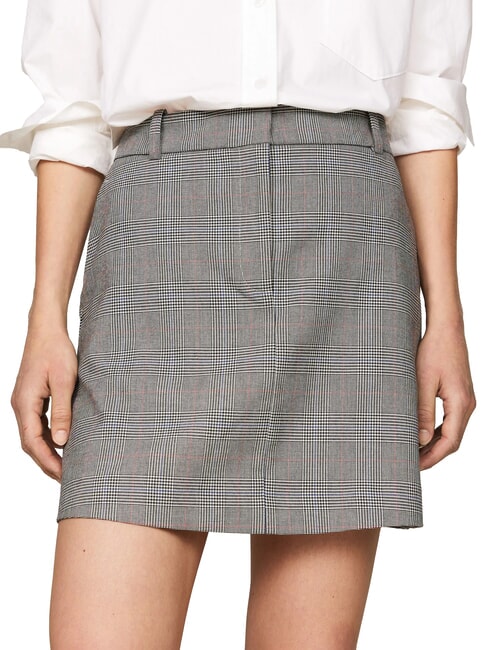 TOMMY HILFIGER TH Gonna global stp check/ s/ texture h grey - Gonne Donna