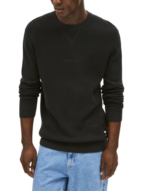 TOMMY HILFIGER TH JEANS Maglione girocollo black - Maglie Uomo