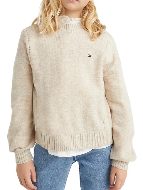 TOMMY HILFIGER TH KIDS Maglione girocollo in lana merino melange - Maglioni Bambini